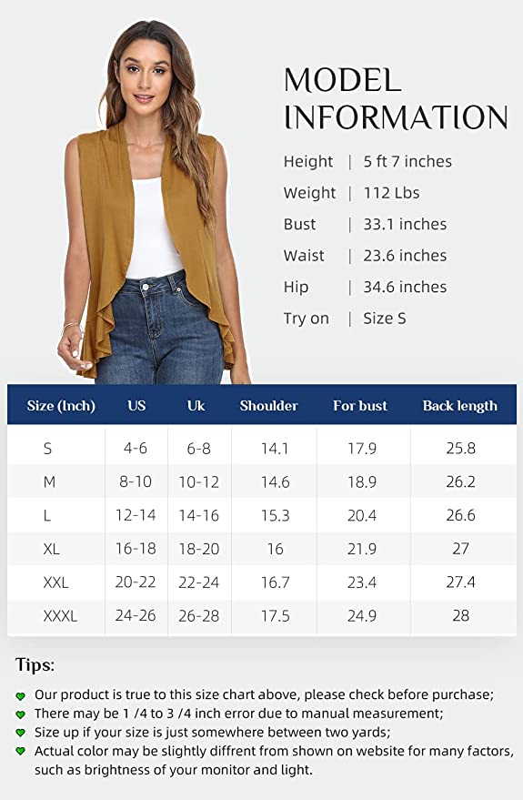 Xeoxarel Women's Sleeveless Cardigan Open Front Vest (S-3XL)-Camel fukezuan