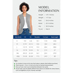Xeoxarel Women's Sleeveless Cardigan Open Front Vest (Gray)