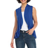 Xeoxarel Women's Sleeveless Cardigan Open Front Vest (Royal Blue)