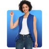 Xeoxarel Women's Sleeveless Cardigan Open Front Vest (Royal Blue)
